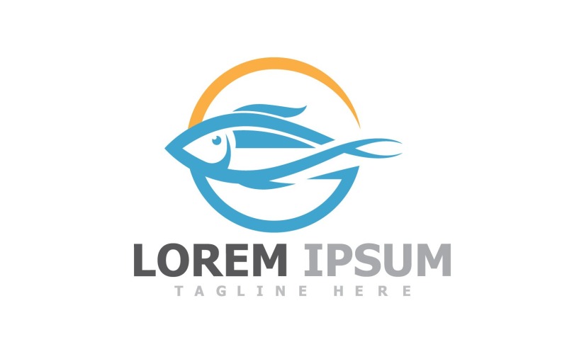 Logo de modèle d'animal de poisson V14