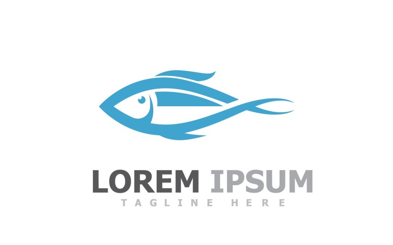 Logo de modèle d'animal de poisson V6