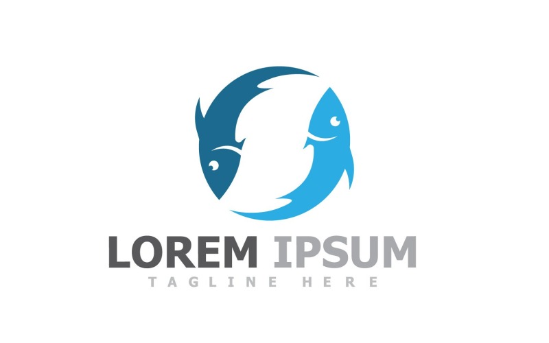 Pesce modello animale Logo V12