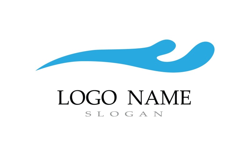 Water Wave Beach Logotyp Mall V13