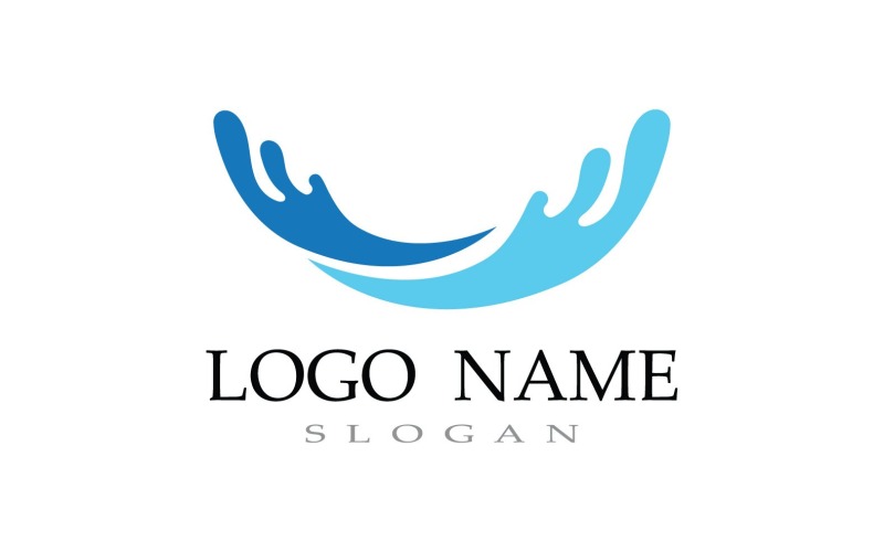 Water Wave Beach Logotyp Mall V15