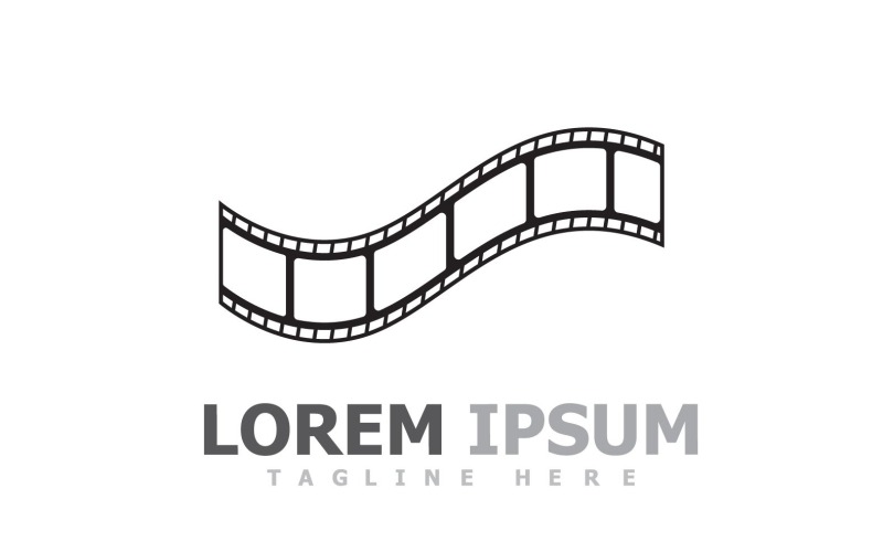 Film Filmstrip Logo Sjabloon V14