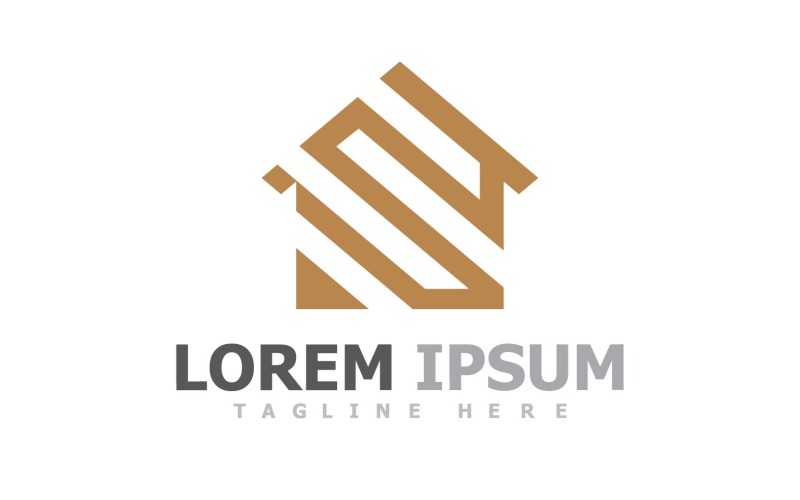 Modello di logo per casa e costruzione V12