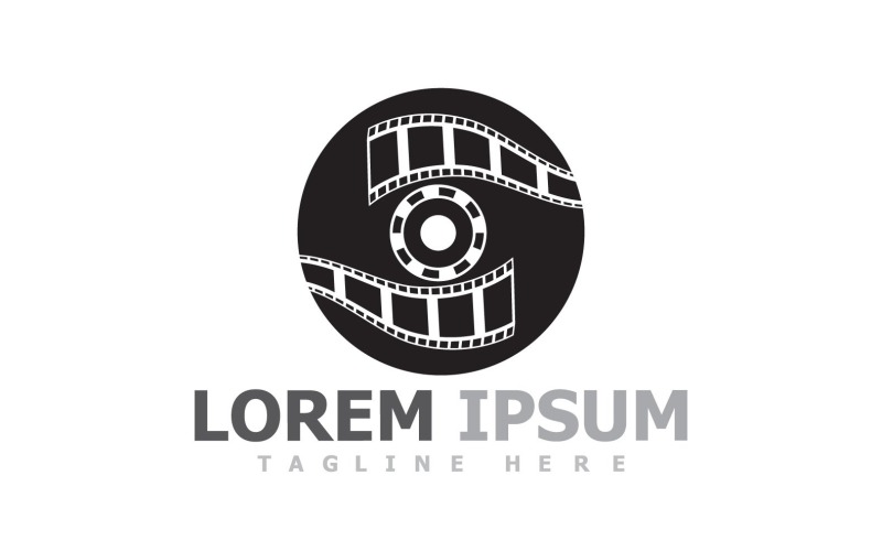 Sjabloon voor filmfilmstrip-logo V12