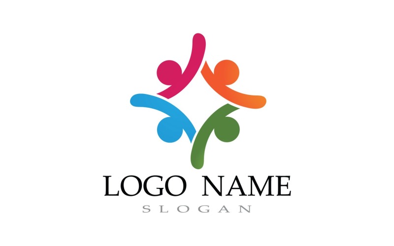 Szablon Logo Zdrowie Ludzie Życie V7