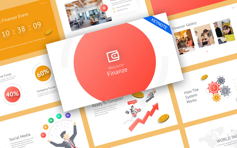 Finanze Finance Professional Keynote-sjabloon