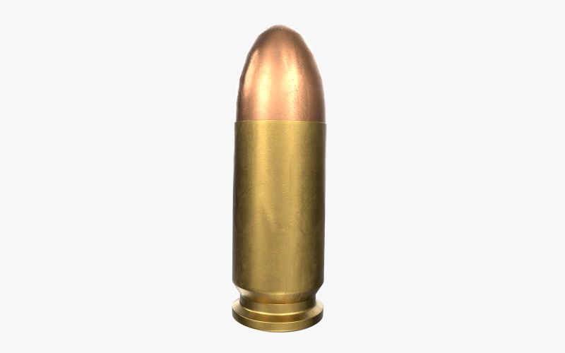 9 mm-es Bullet 3d Lowpoly modell