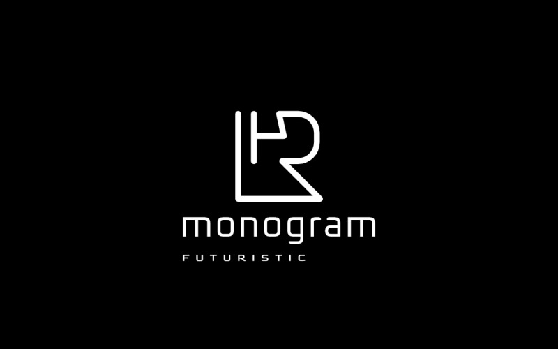 Logo plat monogramme lettre R4