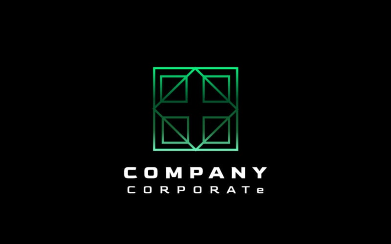 Green Line Tech Modern Logo