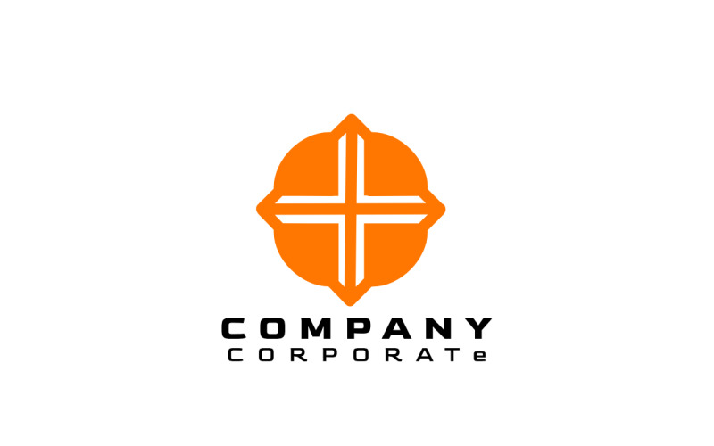 Logotipo corporativo redondo abstracto