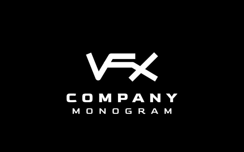 Logotipo de logotipo de VFX de letra de monograma gratis