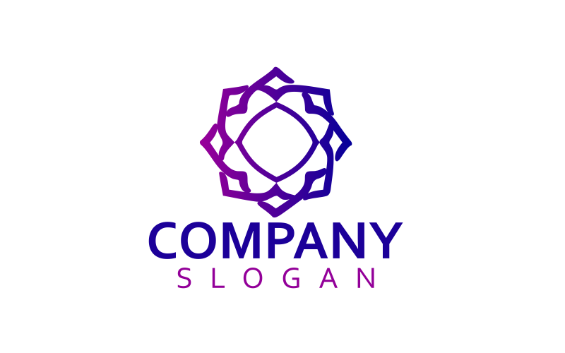 Plantilla de logotipo de diseño personalizado de flores 7