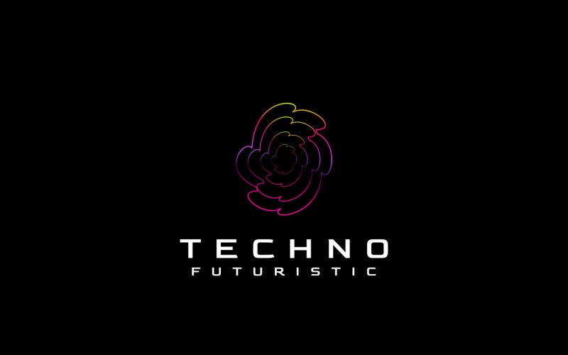 Rotatielijn Tech Modern Logo