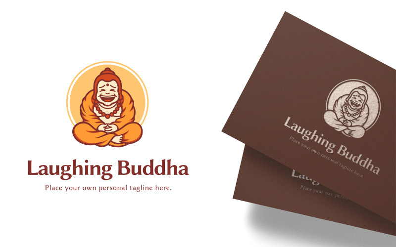 Lachende Boeddha Logo Sjabloon