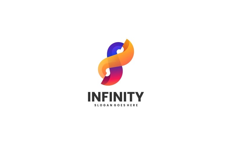 Infinity Gradiënt Kleurrijk Logo