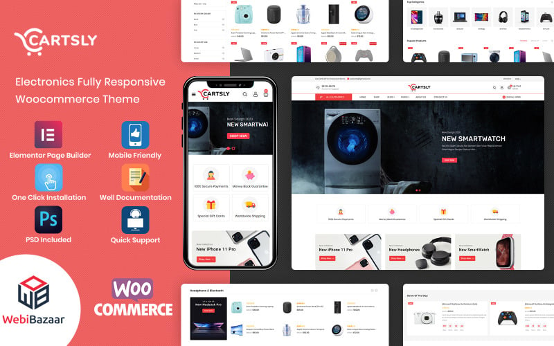 Cartsly - Elektronica Multifunctioneel e-commerce WooCommerce-thema