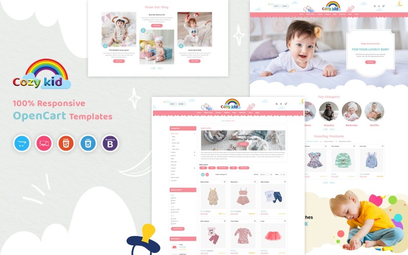 Cozykid - Modello OpenCart reattivo