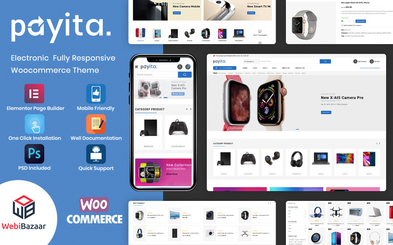 Payita – Többcélú elektronikus WooCommerce téma