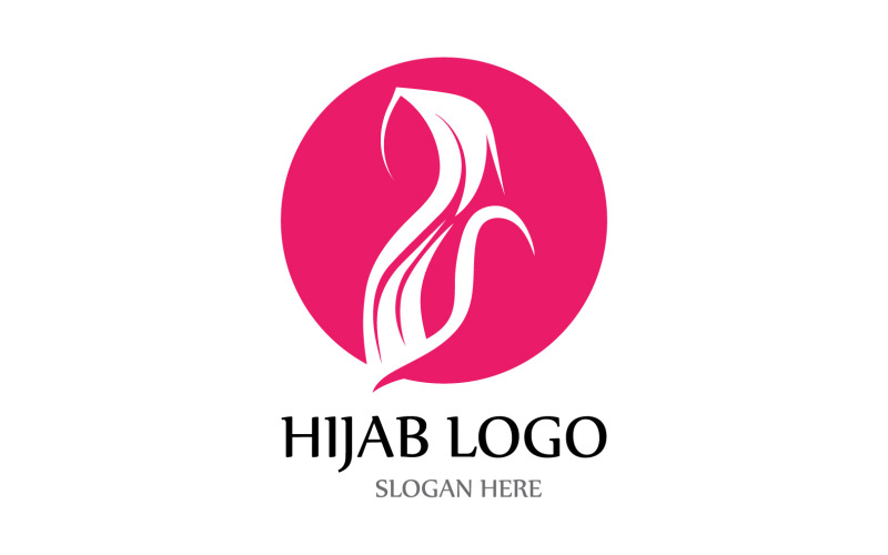 Шаблон логотипа и символа хиджаба V8