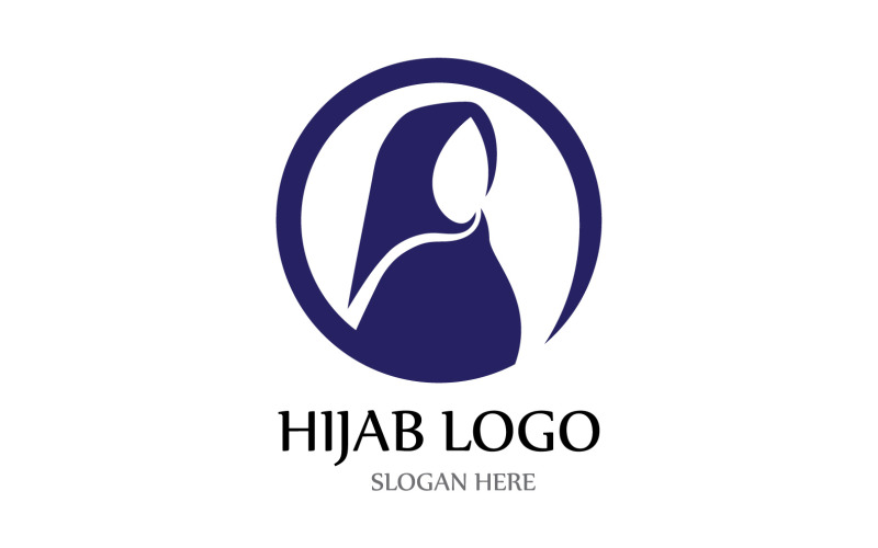 Шаблон логотипу та символу хіджабу V12