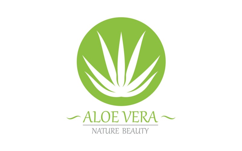 Aloë Vera Logo Natuur Sjabloon V14