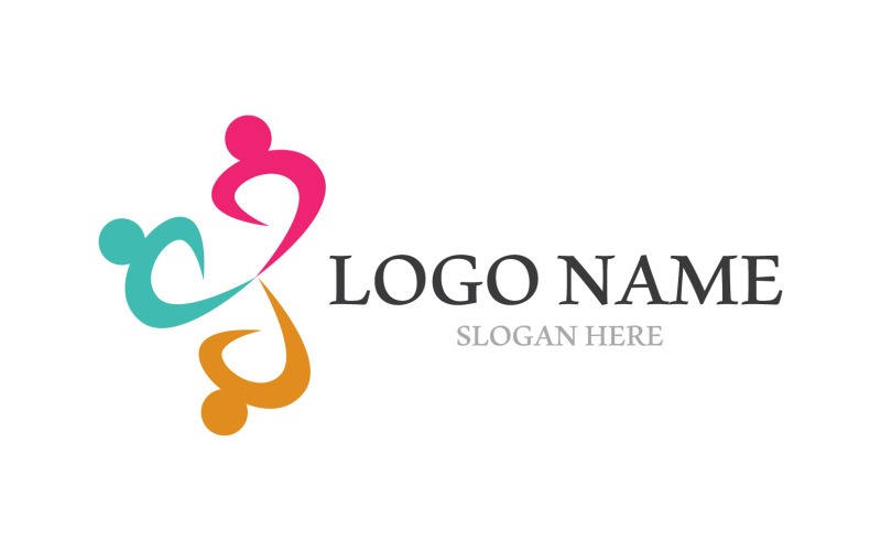 Community Group People Social Logo V1