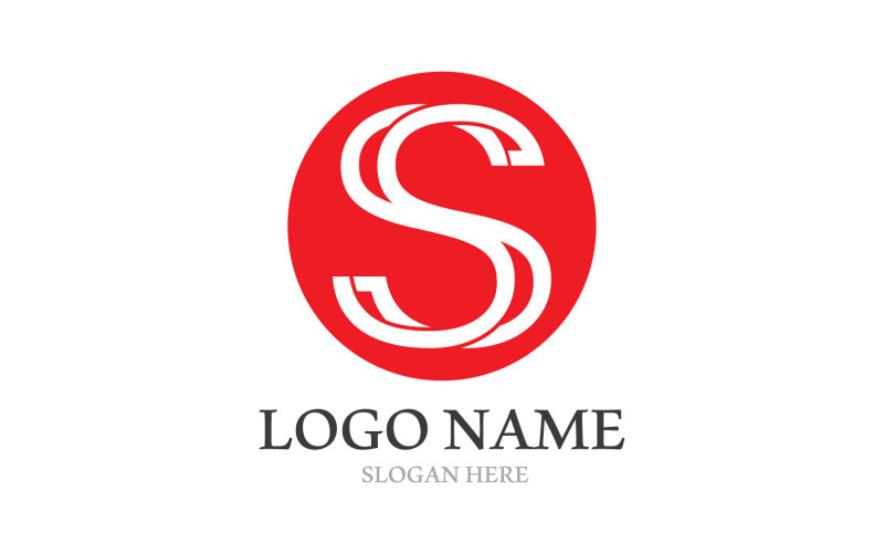 Modèle de logo et de symbole de lettre commerciale S V18