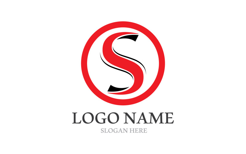 S Бізнес лист логотип і символ шаблон V6
