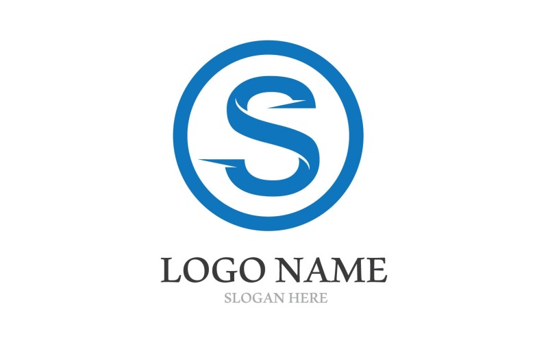 S Бізнес лист логотип і символ шаблон V8