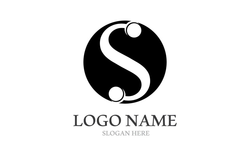 S Деловое письмо Логотип и символ Шаблон V15