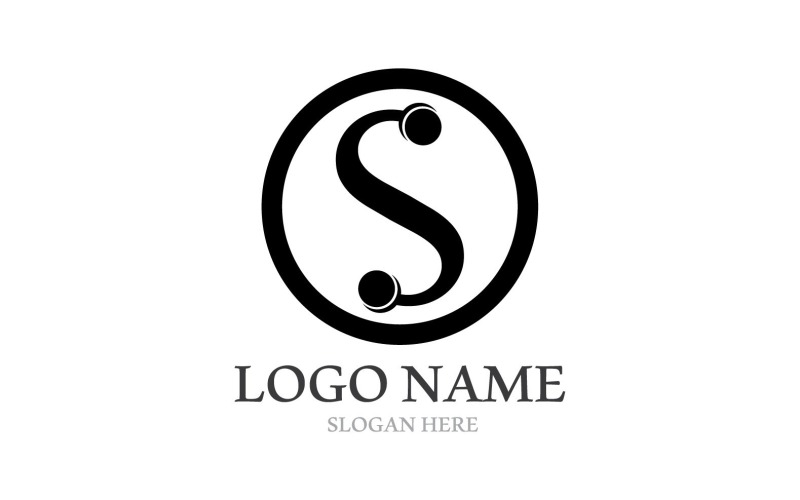 S Obchodní dopis Logo A Šablona Symbolů V10