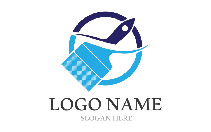 Štětec Logo A Symbol Vektor V2