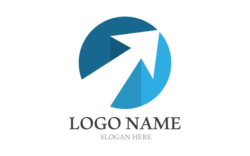 Strzałka Biznes Logo Finanse Logo Wektor V2