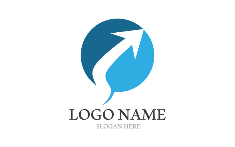 Strzałka Biznes Logo Finanse Logo Wektor V6