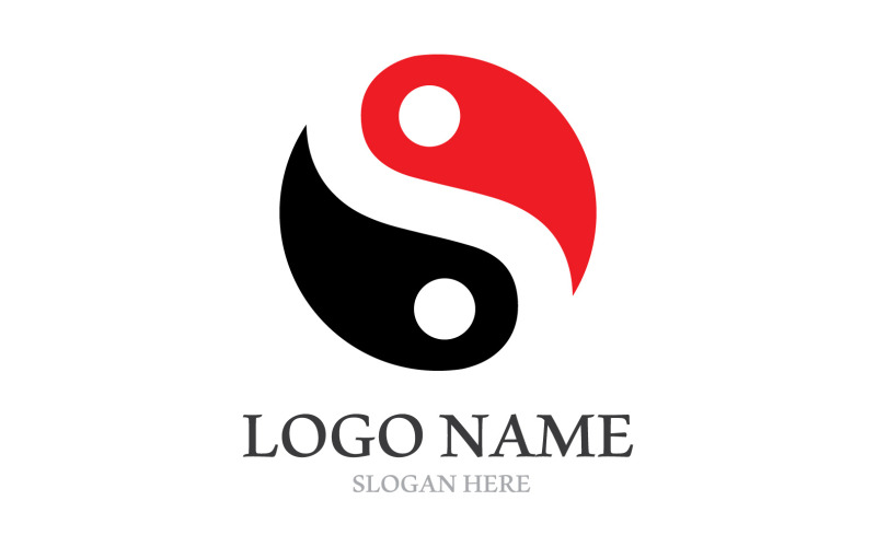 Yin e Yang Logo Nature World Design V2