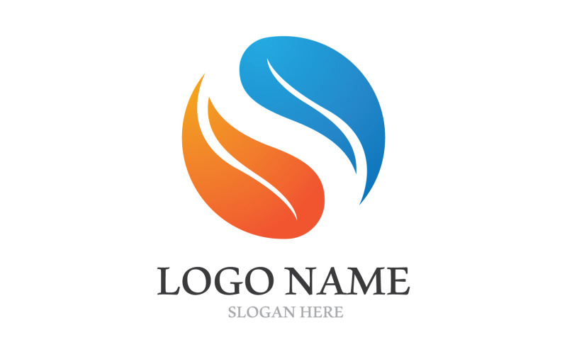 Yin och yang logotyp Nature World Design V1