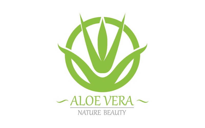 Aloë Vera Logo Natuur Sjabloon V19