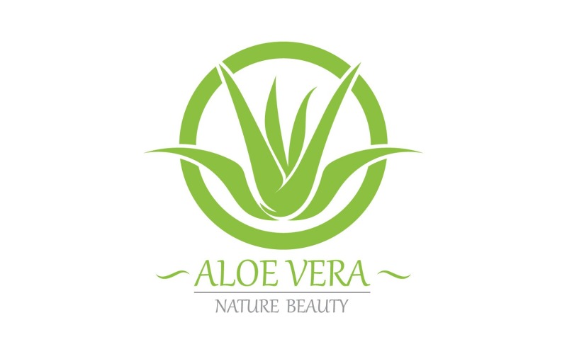 Aloë Vera Logo Natuur Sjabloon V24