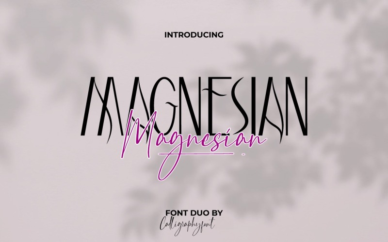 Magnesiaans elegant lettertype Duo