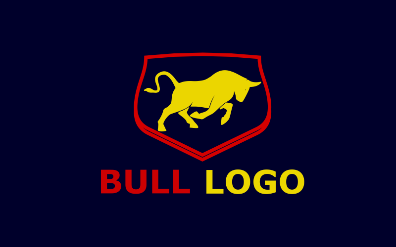 Шаблон логотипа Bull Custom Design 4