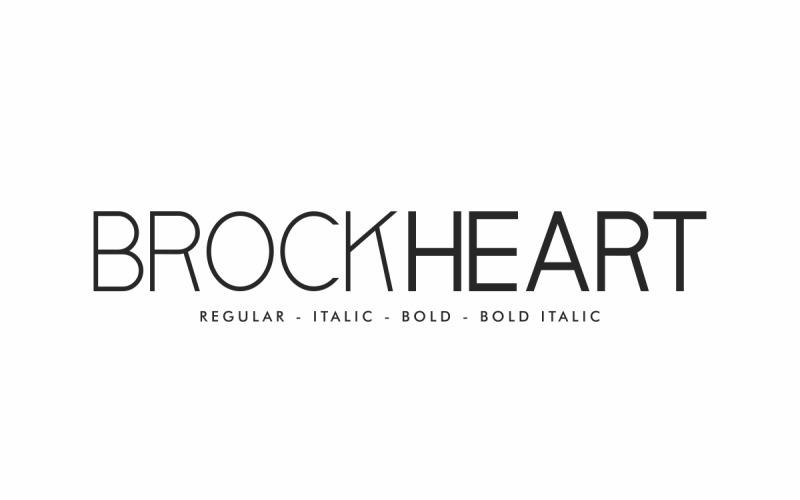 Шрифт Brockheart без засечек
