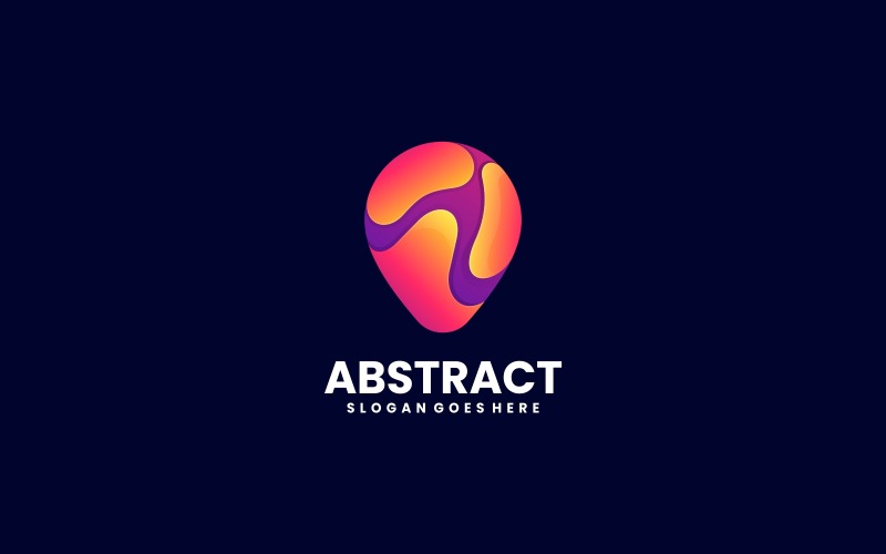 Stile di logo di colore sfumato astratto di vettore