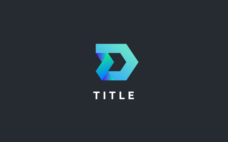Logo spigoloso del monogramma Vibrant Elemental D Shade