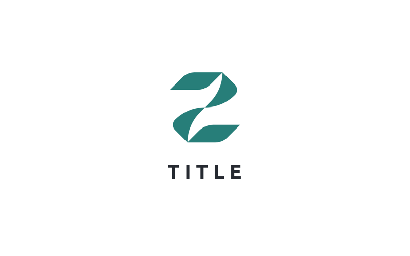 Vibrerande Elemental Z Eco Leaf Plant Logo