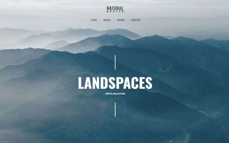 自然猎人创意摄影师WordPress主题