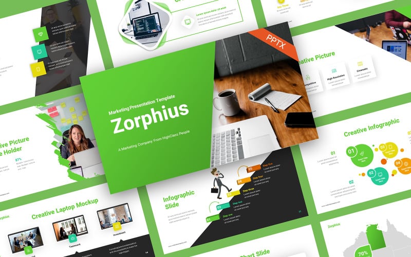 Zorphius营销的PowerPoint模板