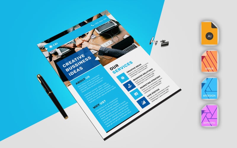 Dépliant d'affaires créatif polyvalent professionnel GRATUIT