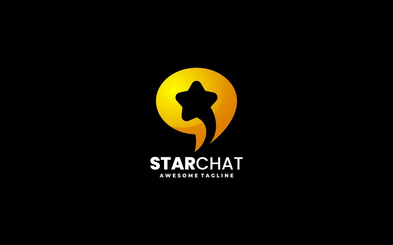 Star-Chat-Logo mit Farbverlauf