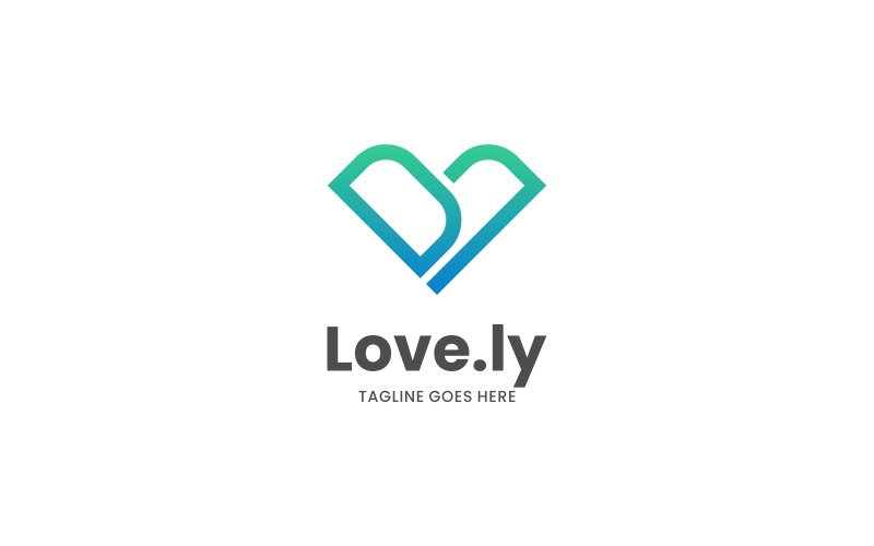 Логотип Lovely Line Art Gradient