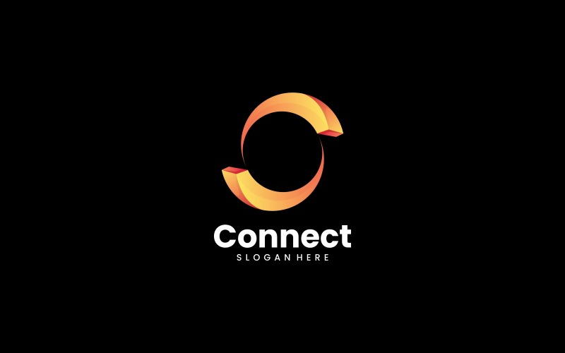 Soyut Bağlantı Gradyan Logo Tasarımı